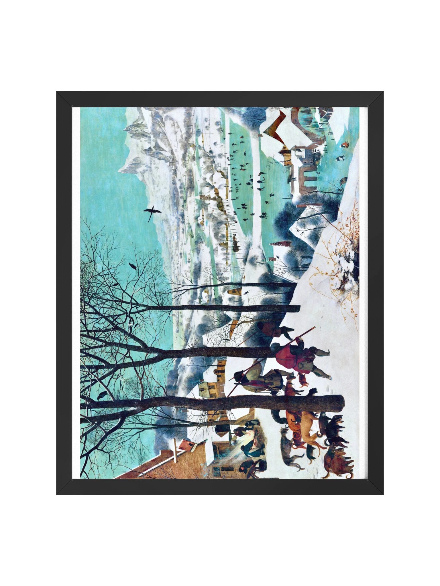 Hunters in the Snow (Winter) — Large Framed Matte Poster product image (5)