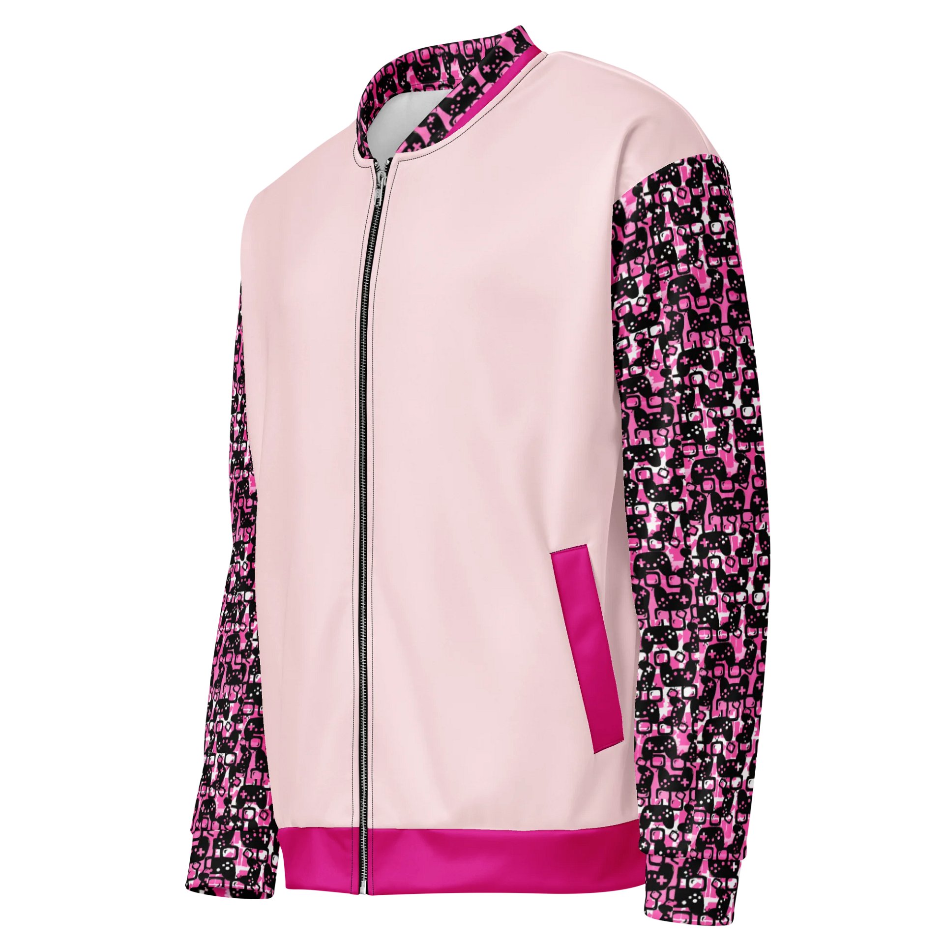 Experience Stories Unisex Bomber Jacket (Pink, Blush, and Black) product image (3)