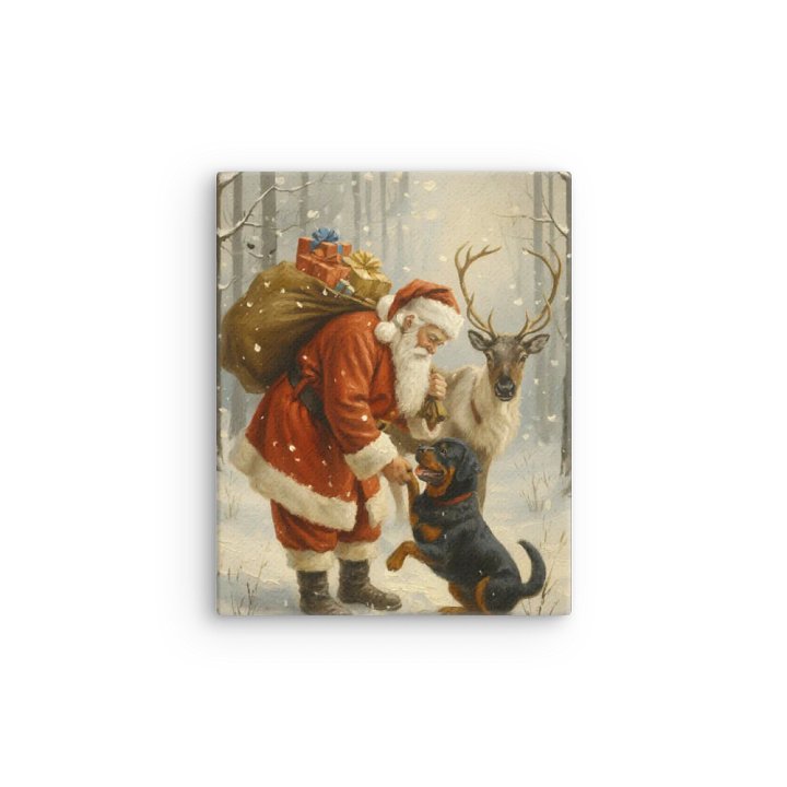 Rottweiler, Reindeer and Santa Thin Canvas product image (3)