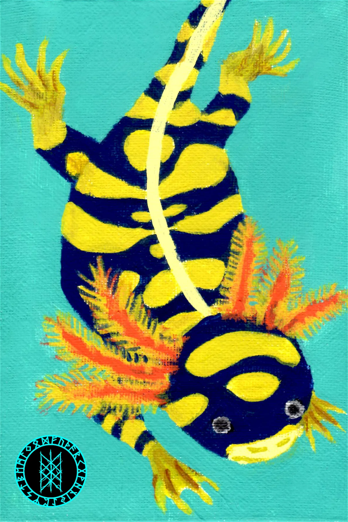 Gone Fission June Banded Axolotl Canvas Print product image (1)