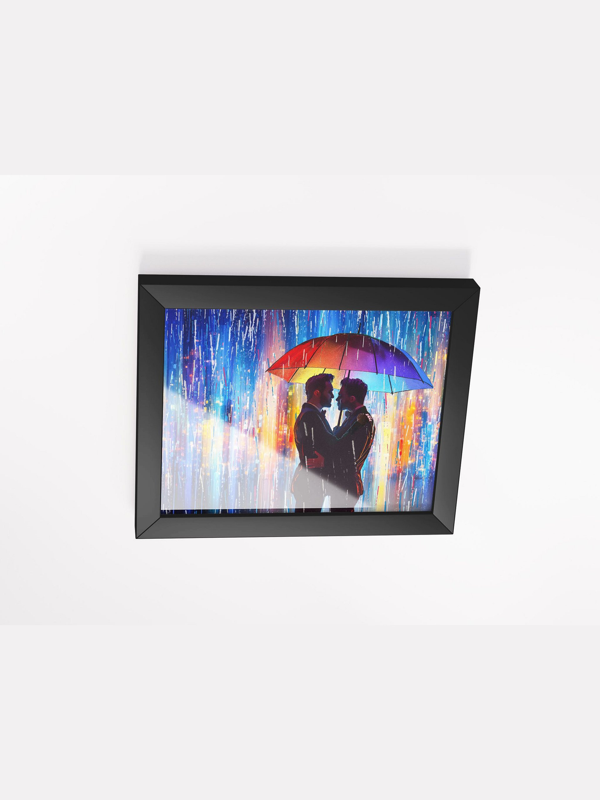 City Serenade - Love in the Rain Studio Framed Print product image (3)