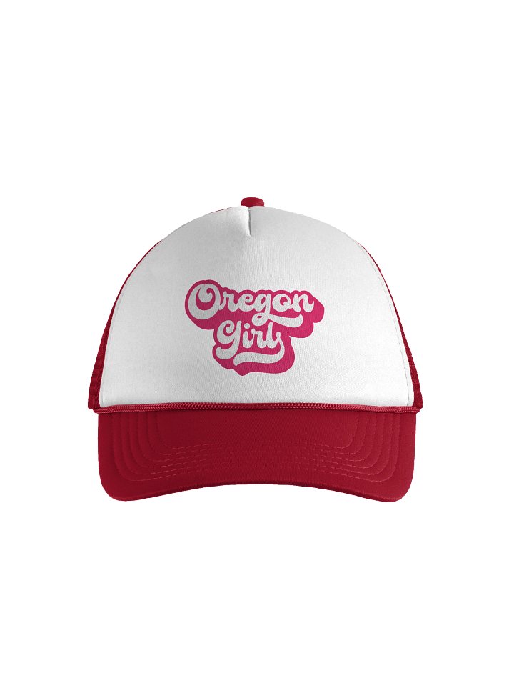 Oregon Girl with Swashes Foam Trucker Hat product image (1)