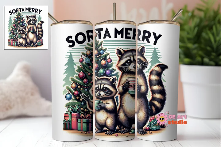 Sorta Merry Tumbler Wrap PNG product image (1)