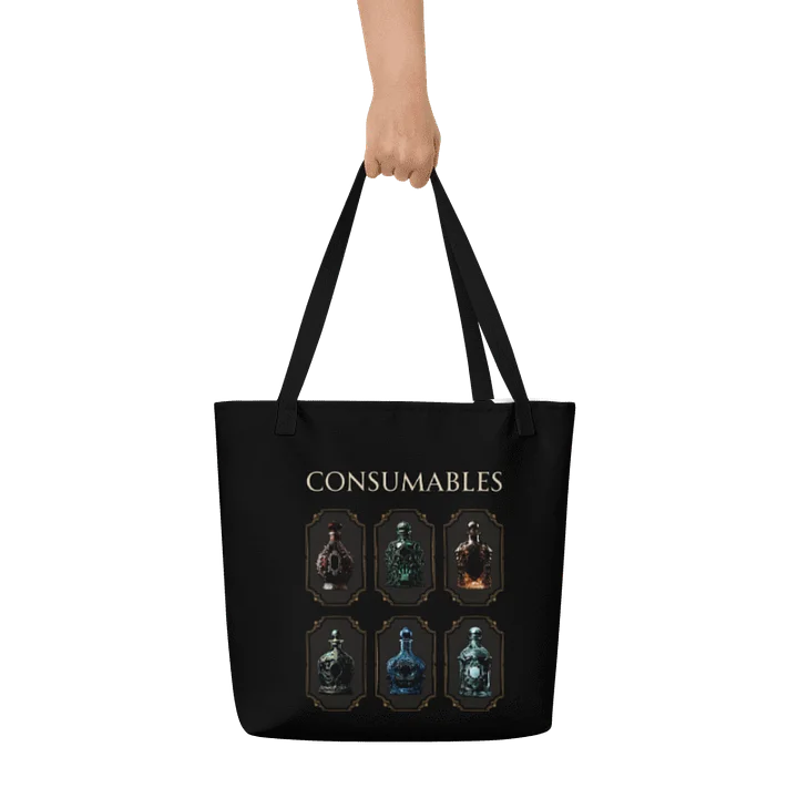 Consumables Tote Bag | Chronic Illness Essentials & Gamer Potion Bag product image (2)
