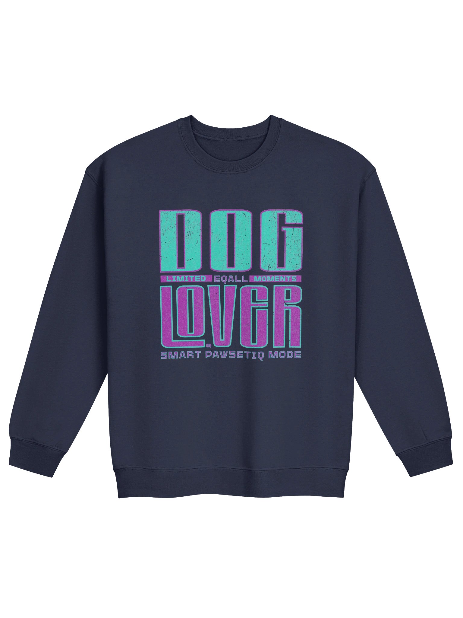 DOG LOVER Limited PAWSETIQ Crewneck by EQALL® Essentials_Turq. / Purple product image (2)