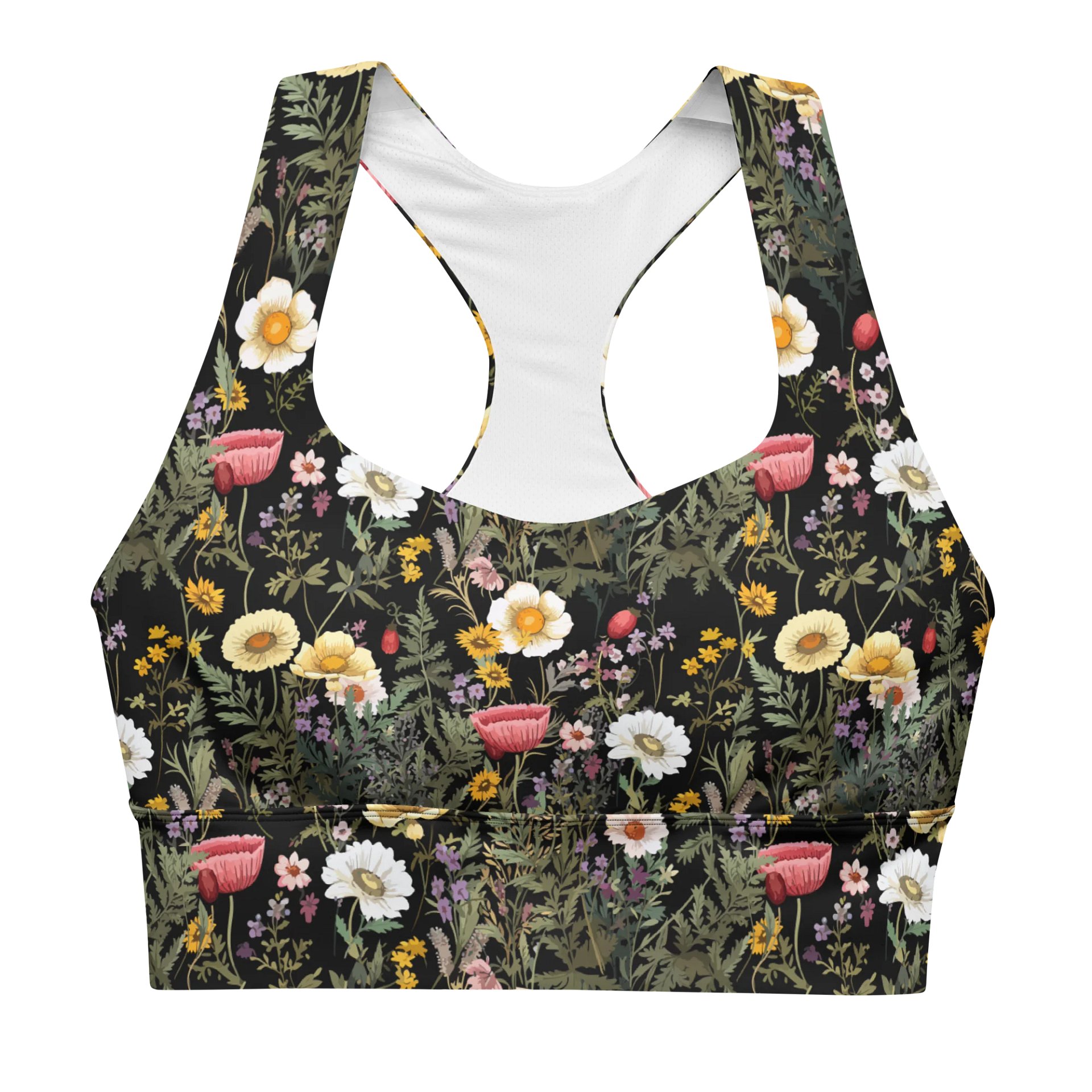 Women’s Floral Longline Sports Bra – High Support Activewear for Yoga, Pilates, Running & Everyday Style product image (1)