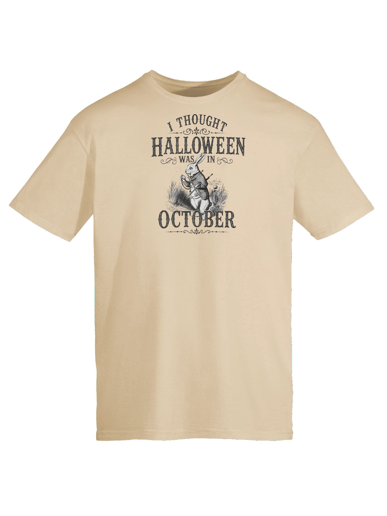 I THOUGHT HALLOWEEN WAS IN OCTOBER, White Rabbit, Unisex Cotton Softstyle T-Shirt product image (25)