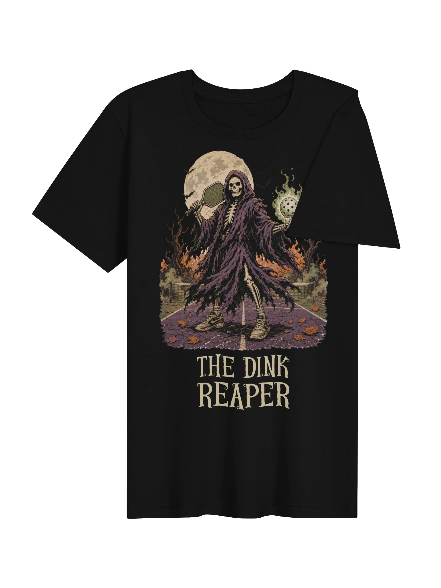 The Dink Reaper Halloween Pickleball Shirt | Grim Reaper Skeleton Tee product image (5)