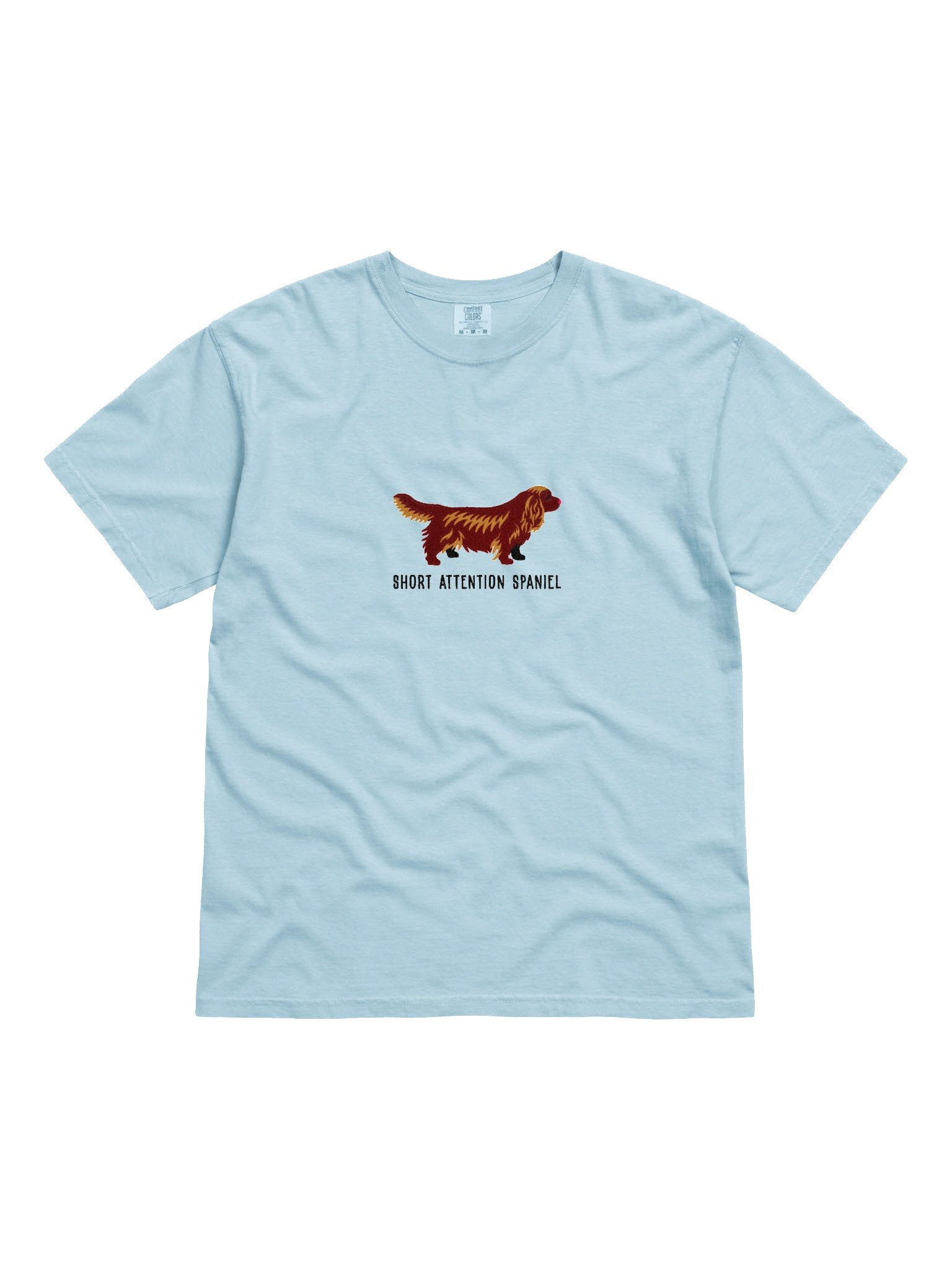 Short Attention Spaniel T-Shirt(Embroidered) of a Sussex Spaniel(Golden Liver) product image (4)