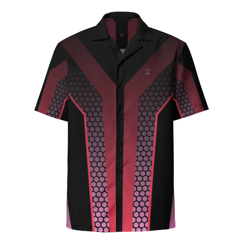 Black and Purple Blessed by God Button-up Shirt product image (2)