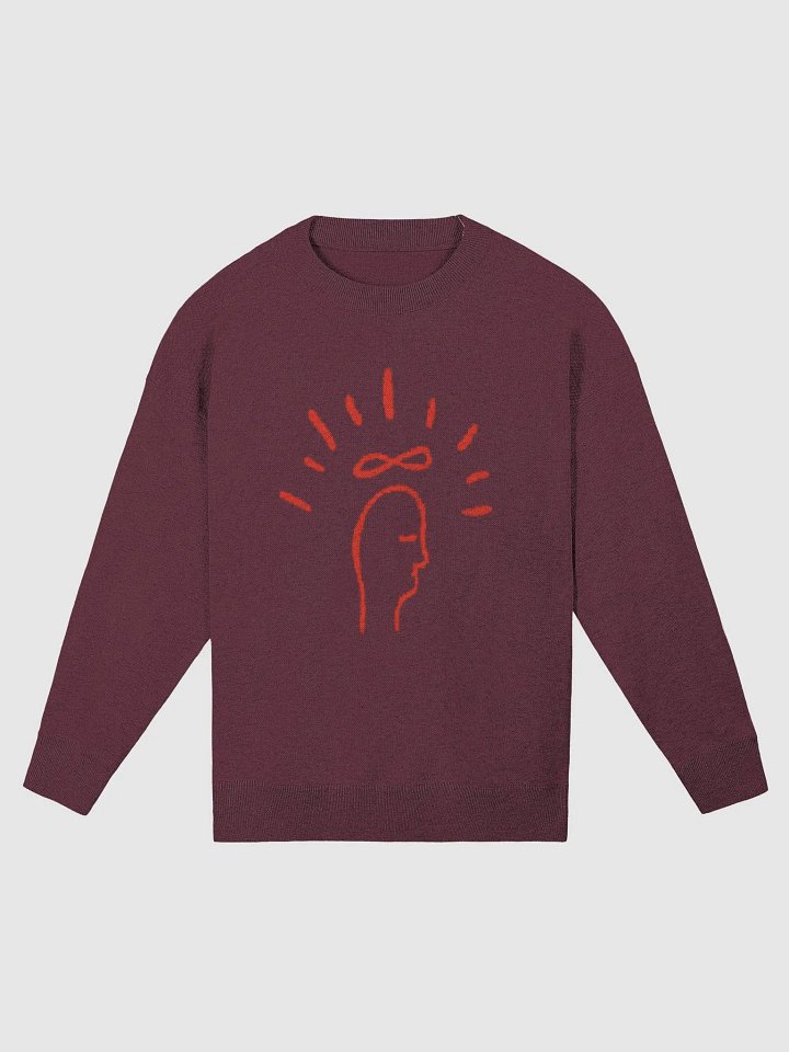 magic mind (lg. design, maroon and red) knitwear relaxed crewneck product image (5)