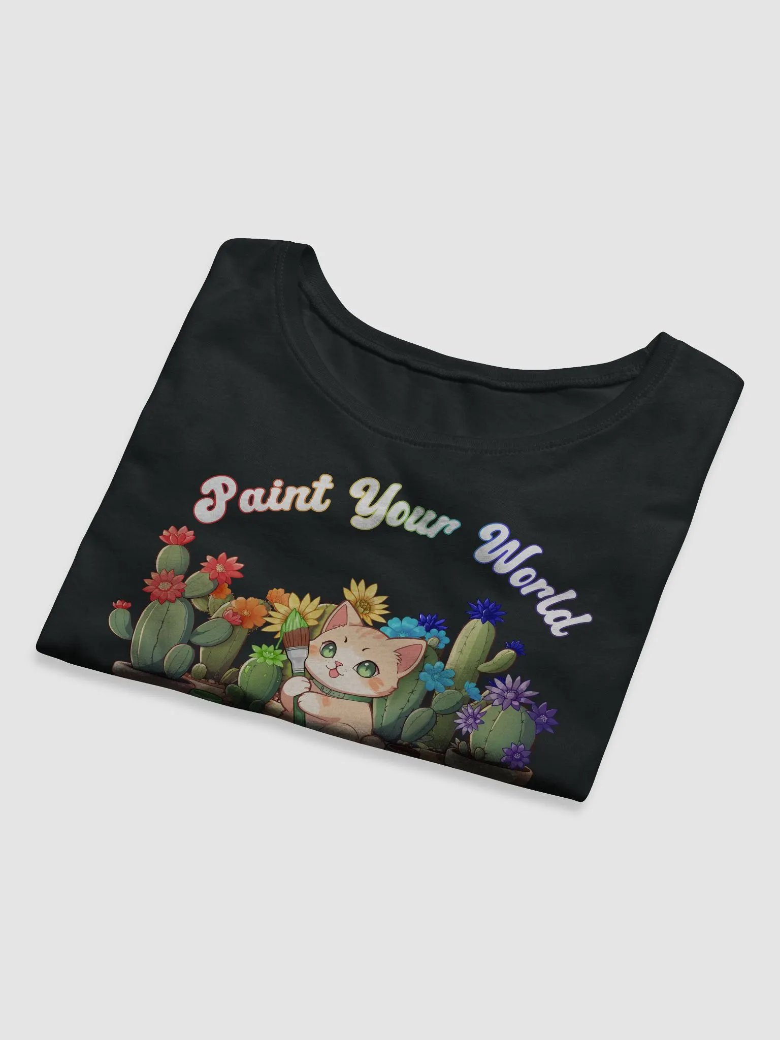 Rainbow Kitten Artist Crop Top product image (8)