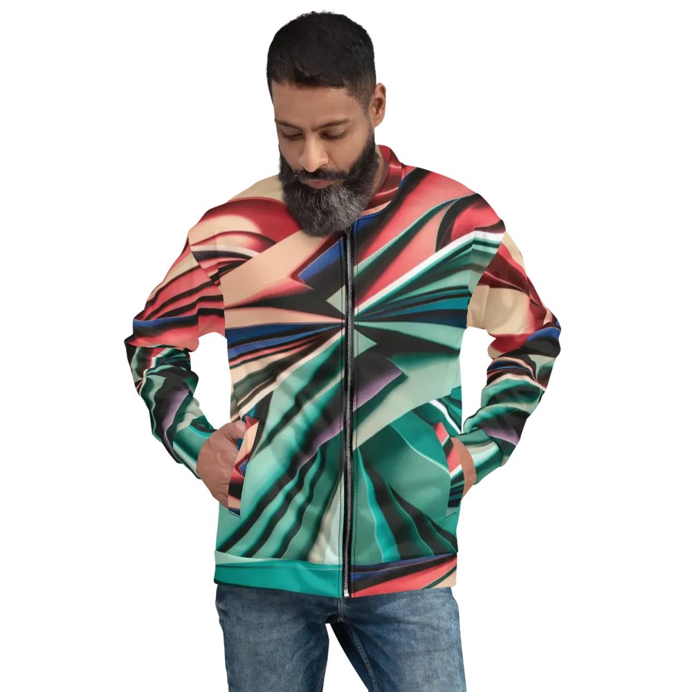Exclusive Abstract Art Unisex Bomber Jacket - TDS Music Original Design product image (2)