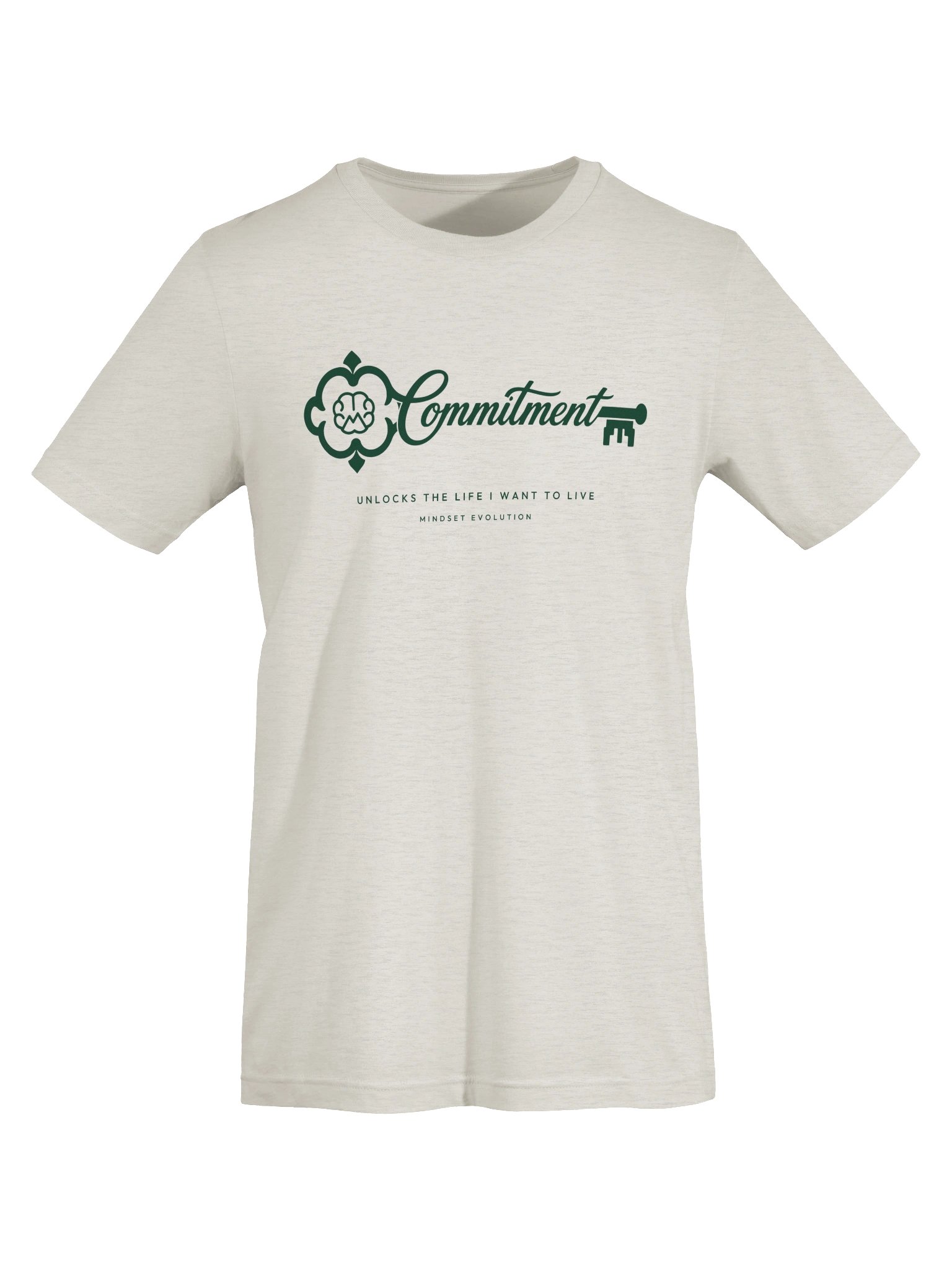 Mindset Evolution — The Commitment Tee (Heather Dust) product image (5)