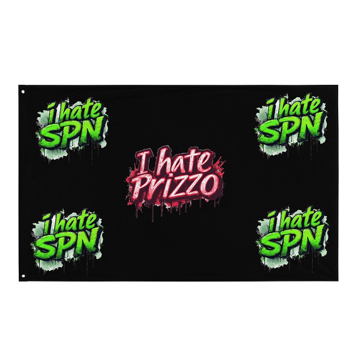I hate Prizz Custom Flag product image (1)