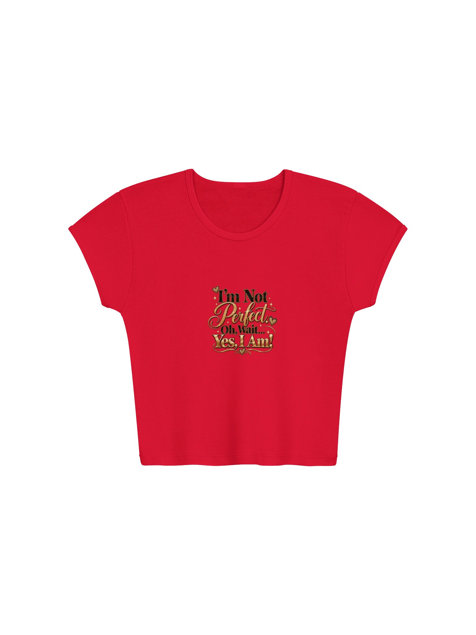 I’m Not Perfect Gold Heart Baby Tee product image (1)
