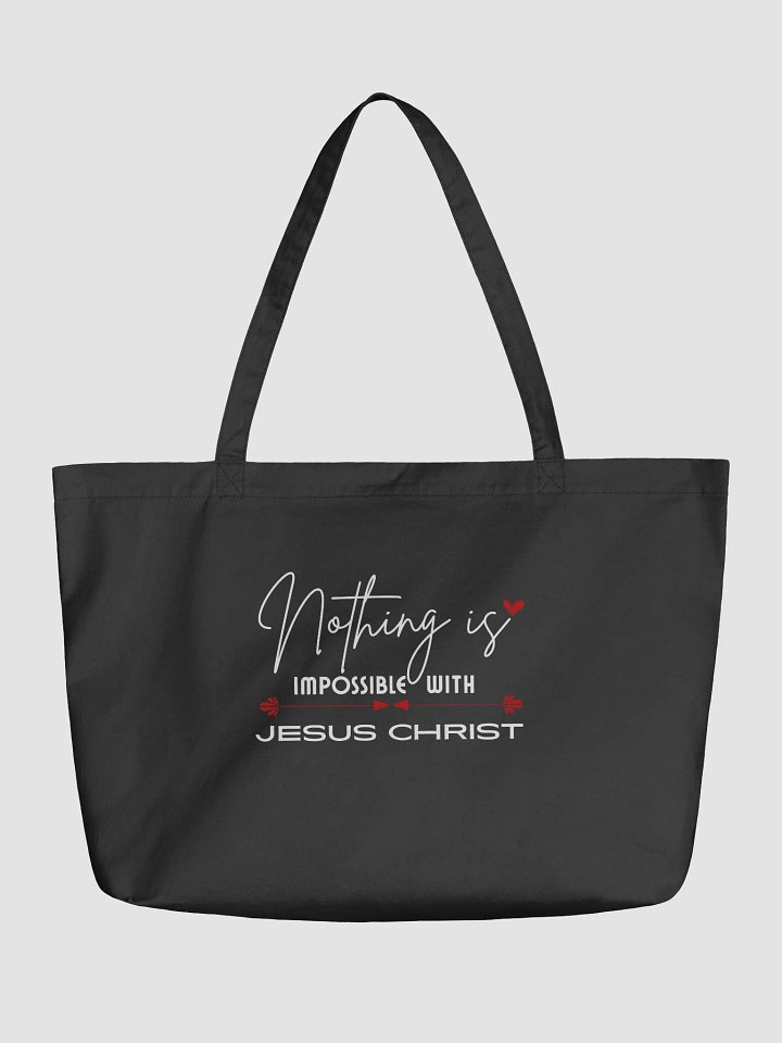 Nothing Is Impossible With Jesus Christ Eco Tote bag product image (2)