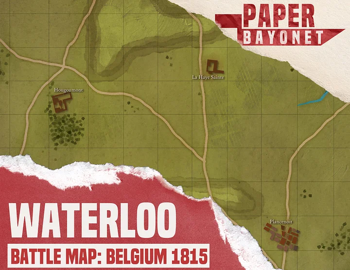 Waterloo battle map. product image (1)