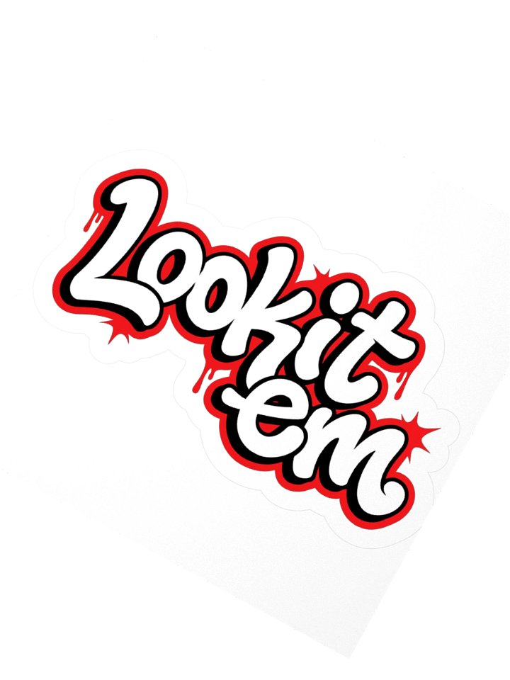 Lookit Em Bubble Text Sticker product image (4)