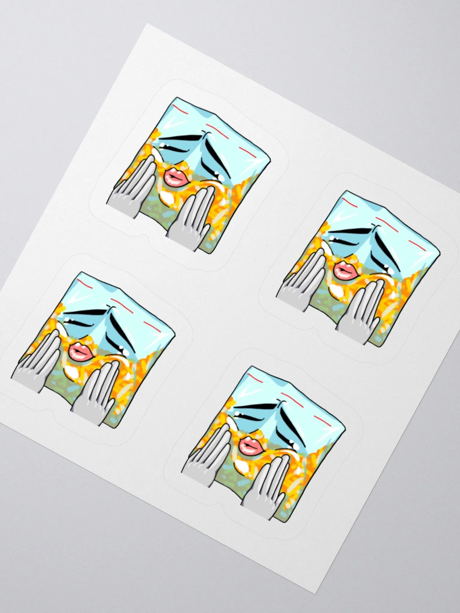 "Cheesebag man smoochy face" Sticker product image (2)