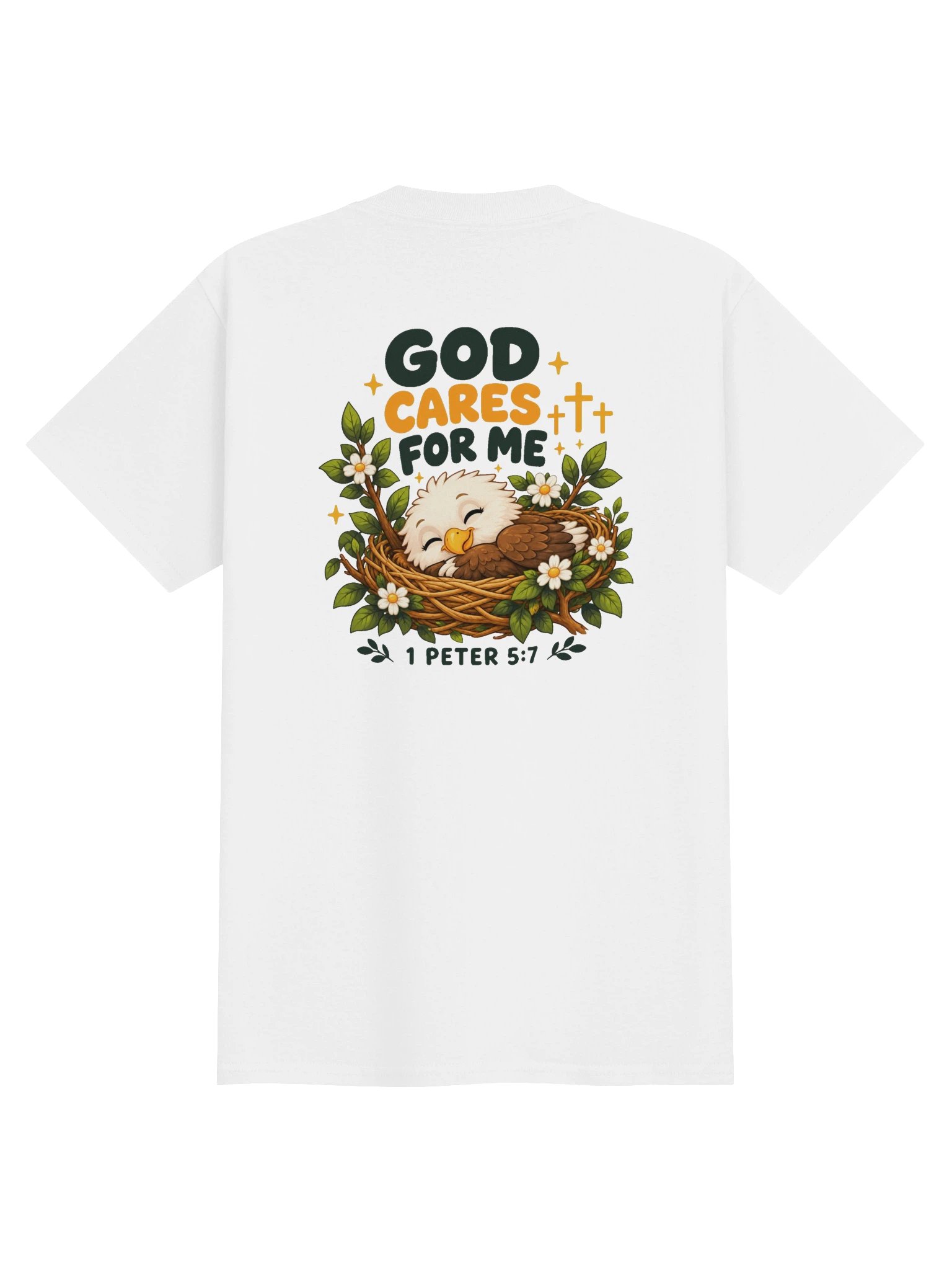 God Cares For Me Youth T-Shirt — 1 Peter 5:7 product image (2)
