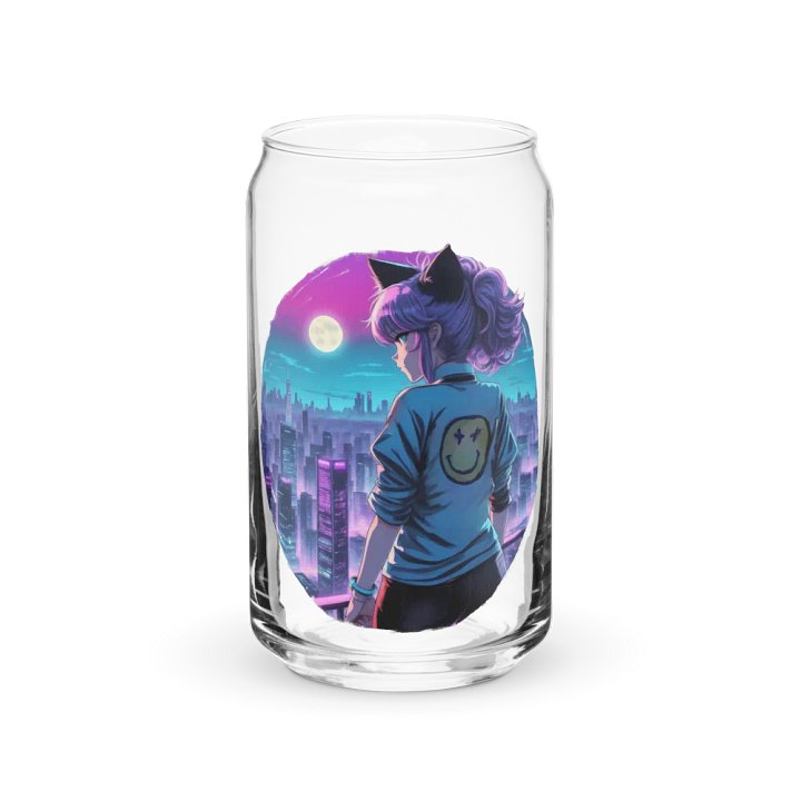Anime Catgirl Rooftop Cool Can Drinking Glas product image (2)