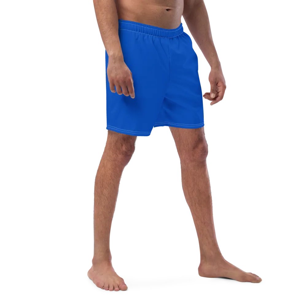 Plain Color Absolute Blue Swim Trunks product image (3)