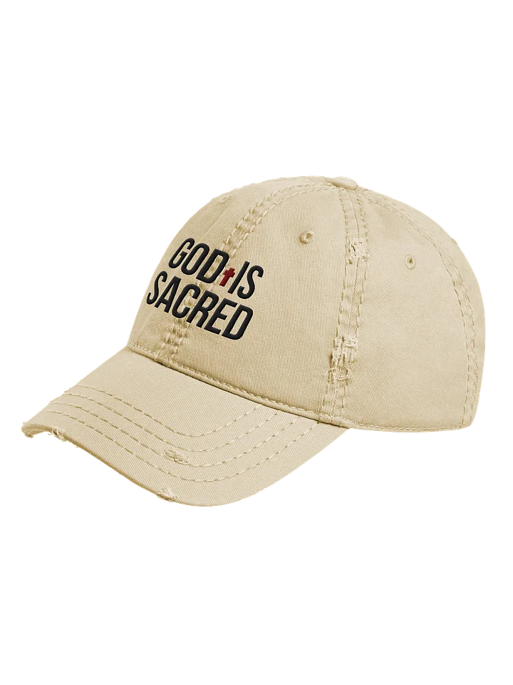 God Is Sacred - Distressed Dad Hat (Light) product image (2)