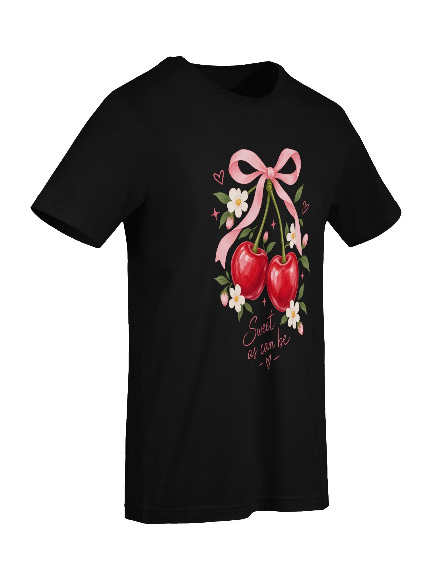 Sweet As Can Be Cherry Tee | Floral Bow Graphic T-Shirt product image (9)
