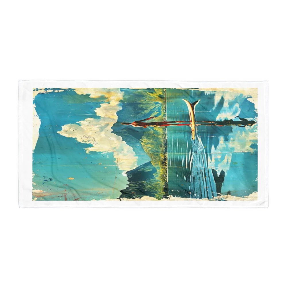 ISLAND DREAMS BEACH TOWEL – 30"x60", COTTON TERRY BACK, TROPICAL VISTA REPEAT product image (1)