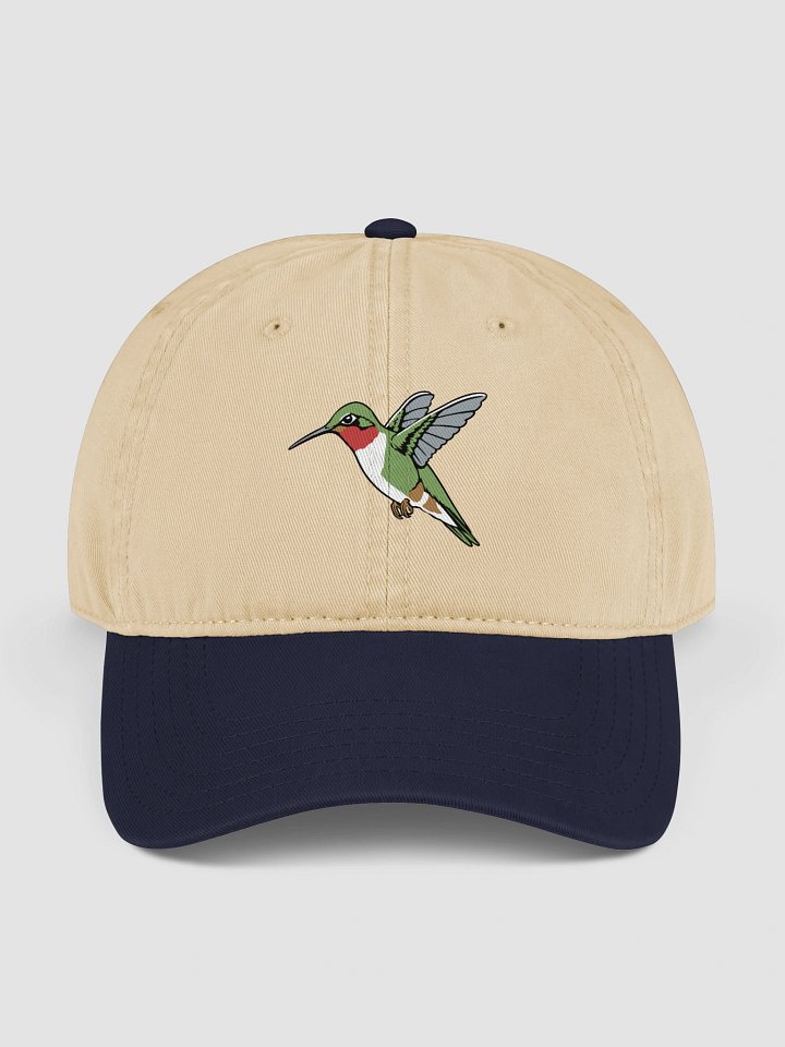 Ruby-Throated Hummingbird Embroidered Garment-Washed Baseball Cap | Hummingbird Birdwatching Hat | Bird Lover Gift product image (5)