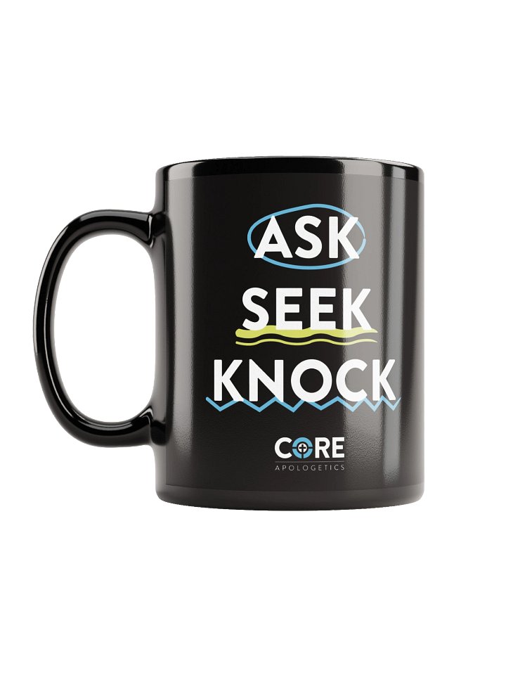 Ask, Seek, Knock - Black Coffee Mug product image (1)