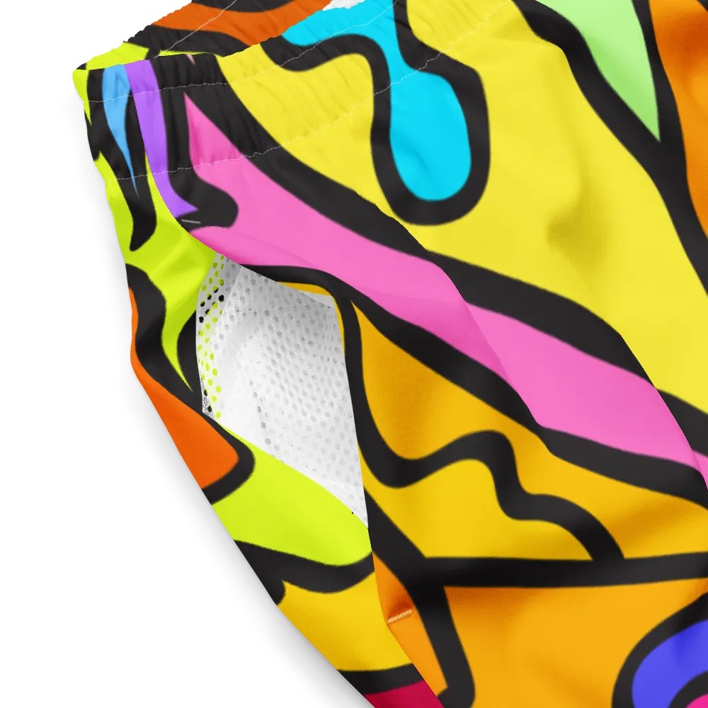 Vibrant Swirls All-Over Swim Trunks - Wave at Sunset product image (4)
