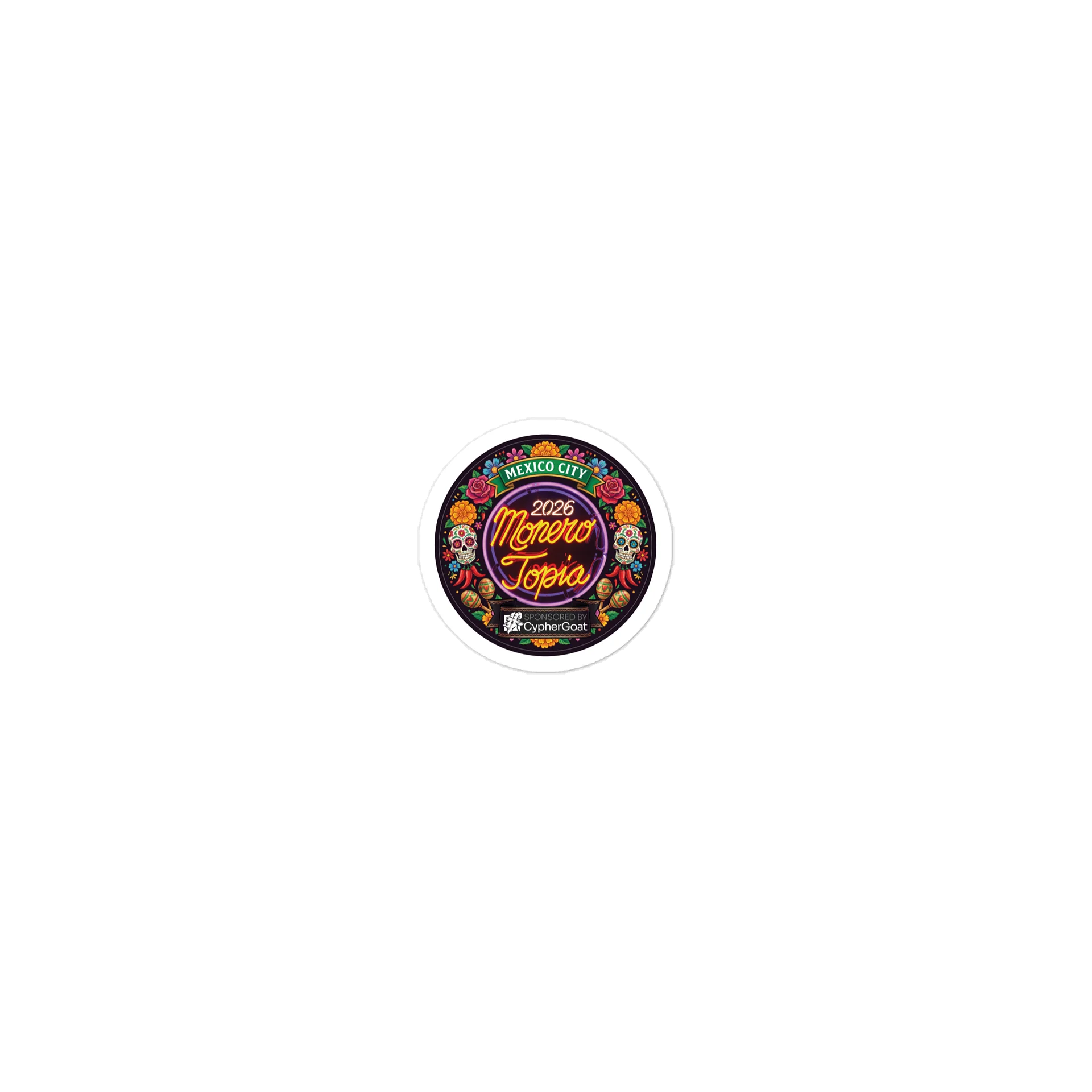 MoneroTopia 2026 — CypherGoat Sticker product image (1)