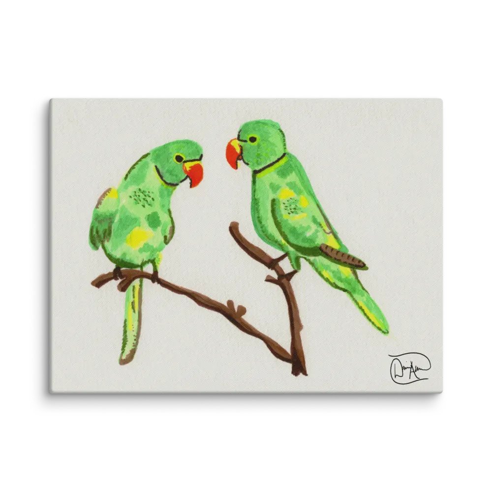 Birbs at the Window Watercolour Canvas product image (1)