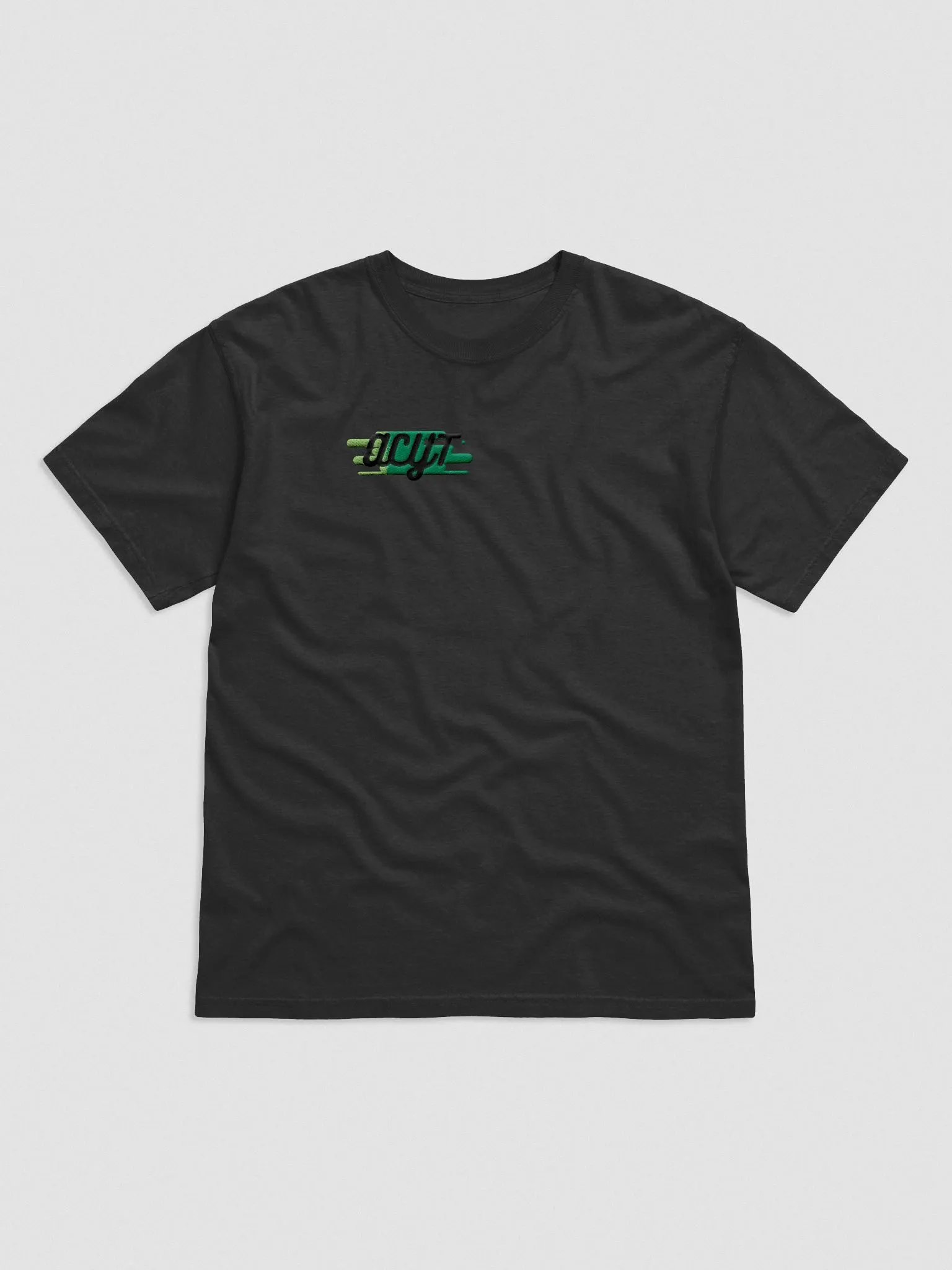ACYT Text Embroiddered Cotton T-Shirt product image (1)