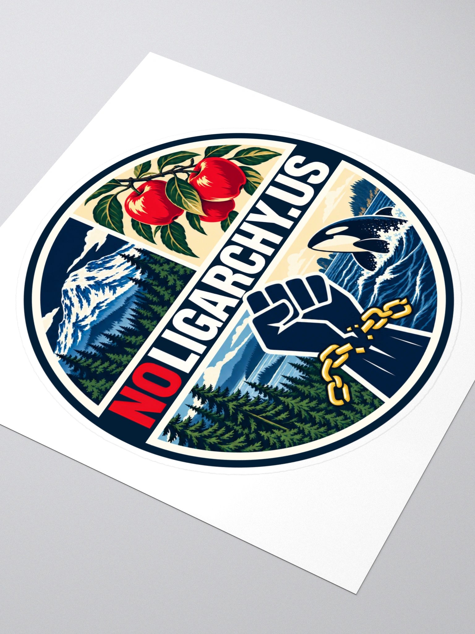 Washington NOLIGARCHY.US sticker product image (3)