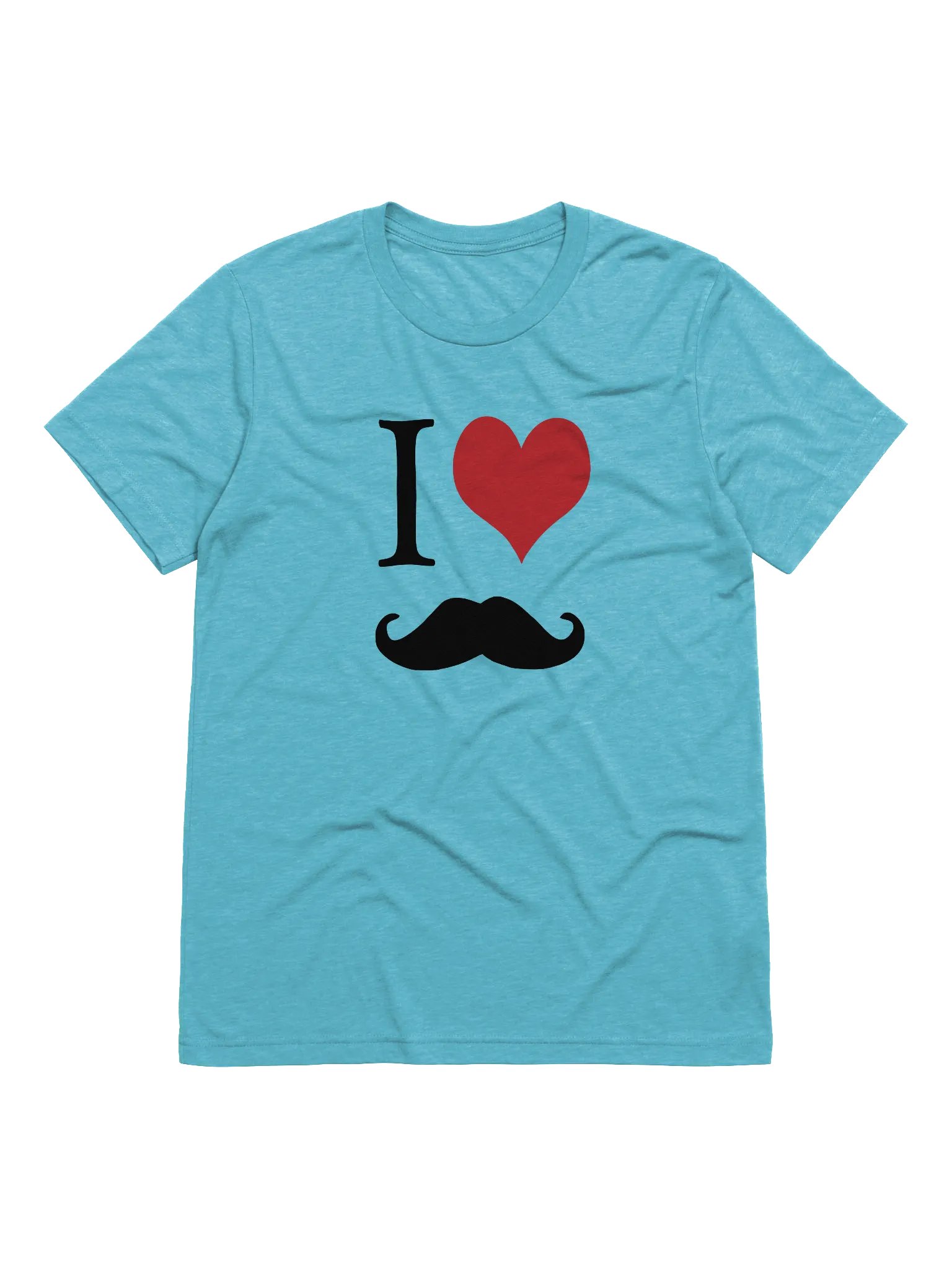 'I (red heart) Mustache Triblend T-Shirt product image (1)