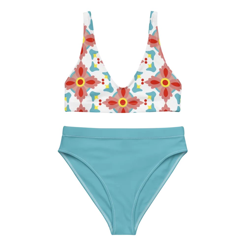 Floral Fantasy Recycled High Waisted Bikini Set product image (6)
