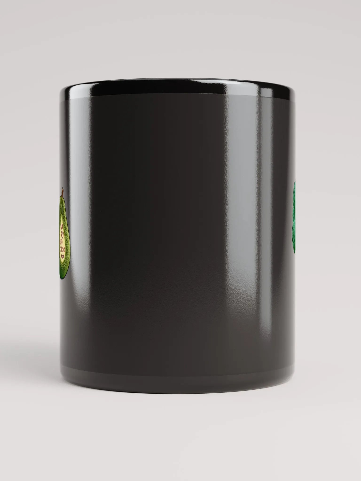 CozyAvocado Black Glossy Broccoli Mug #1 product image (5)