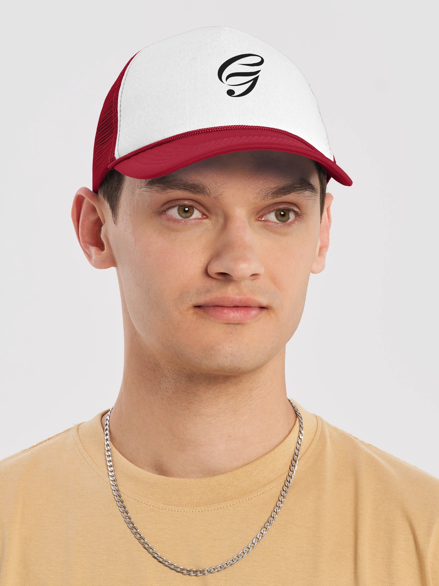 Ginmarc Beauty Trucker Cap — Black Logo product image (5)