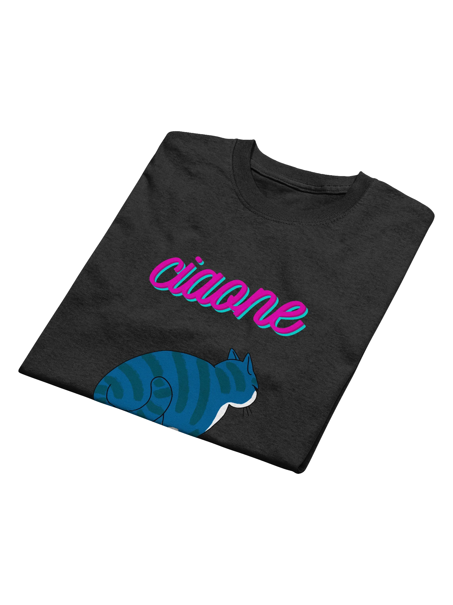 "Ciaone" Gatto Skater T-shirt Classica Multicolore product image (24)