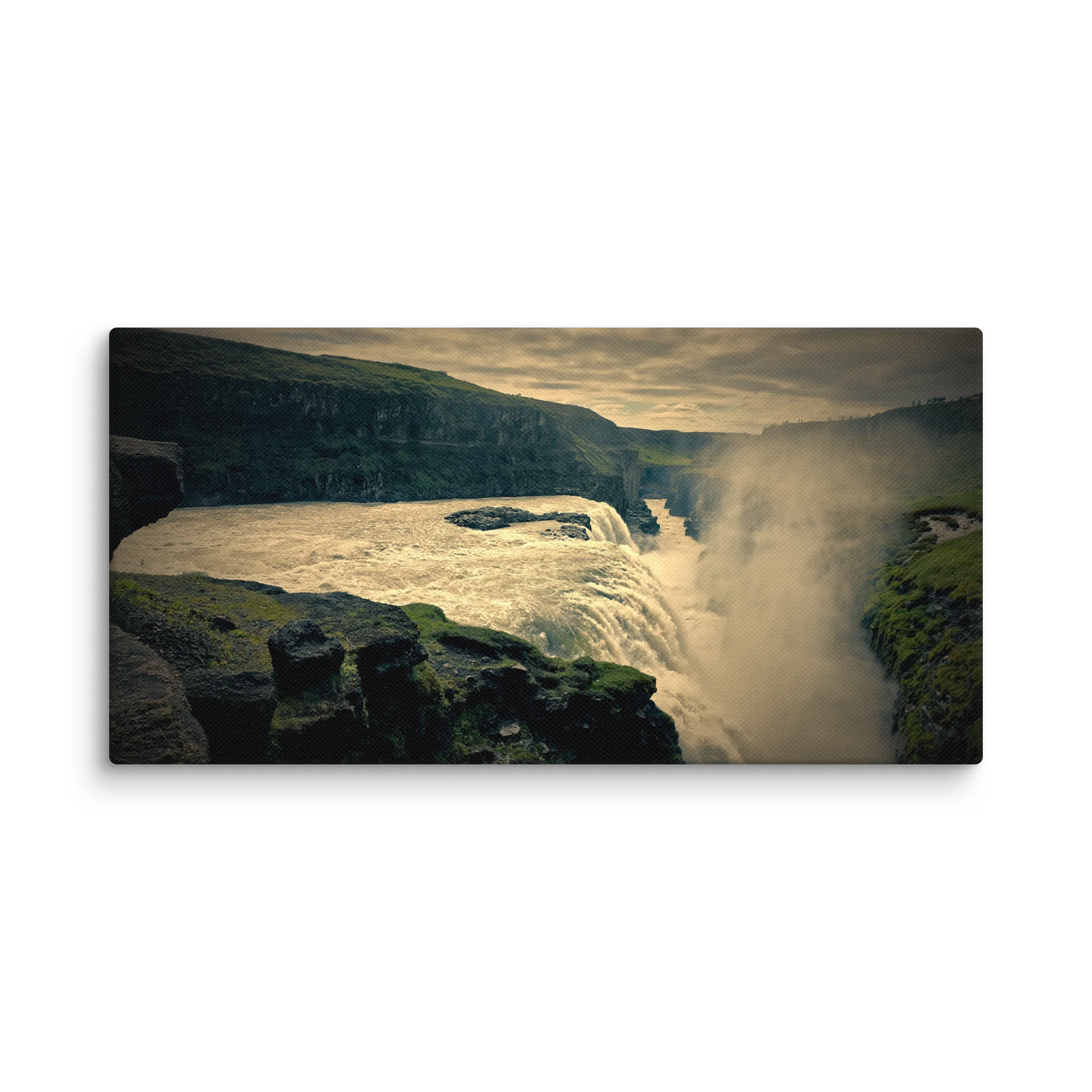 NORTHERN ILLUSIONS - Gullfoss (Water and Stone) Canvas Print product image (1)