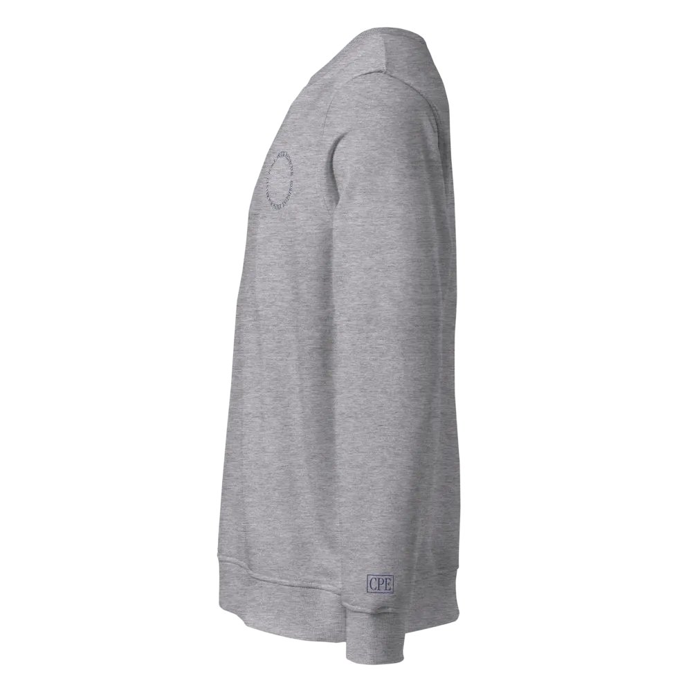 Embroidered Circle Crewneck (Gray) product image (5)