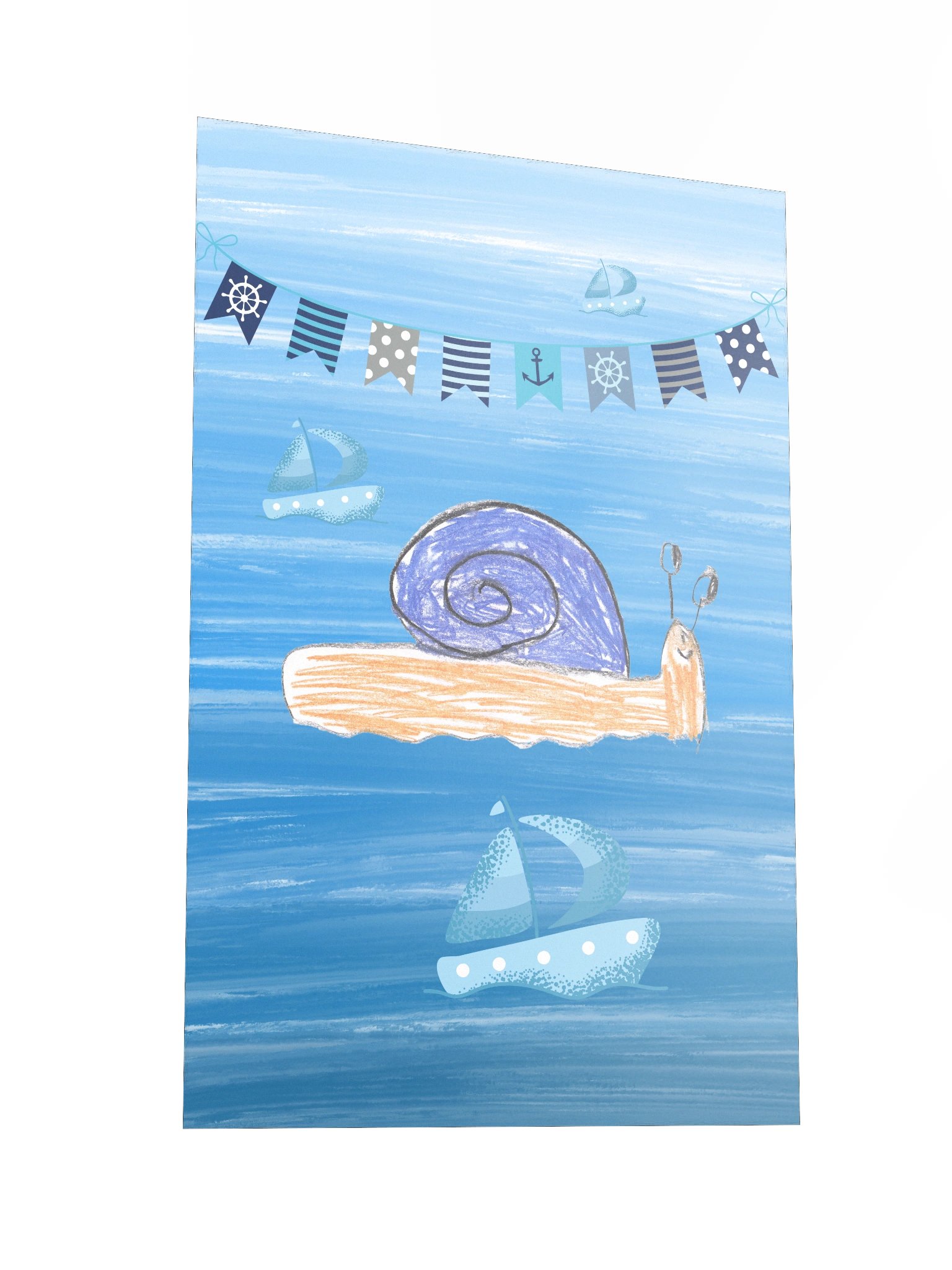 The Sheltered Voyager | The Courageous Snail – Wall Art for a Children's Room product image (2)