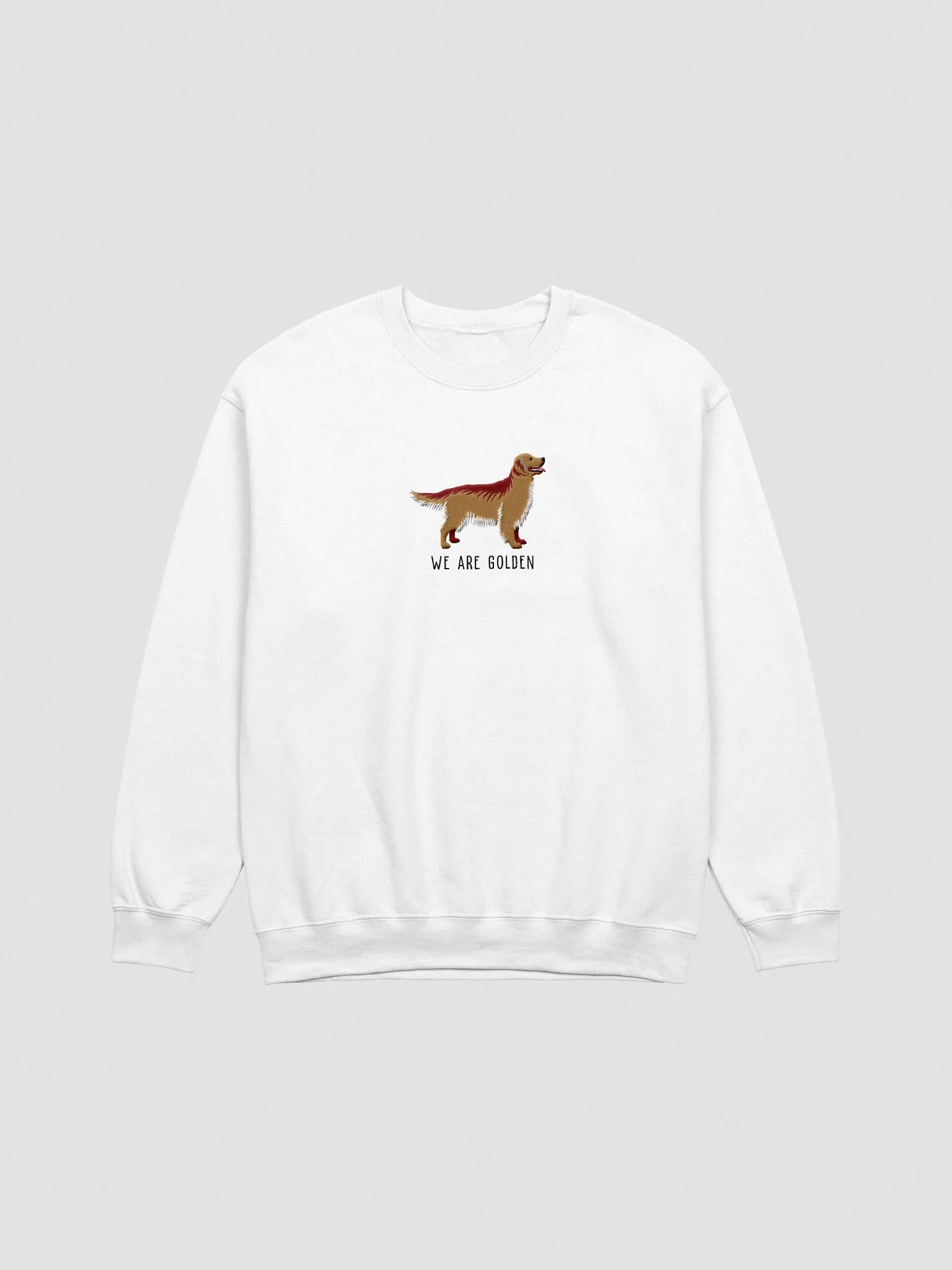 We Are Golden Sweatshirt (Embroidered) of a Golden Retriever product image (3)