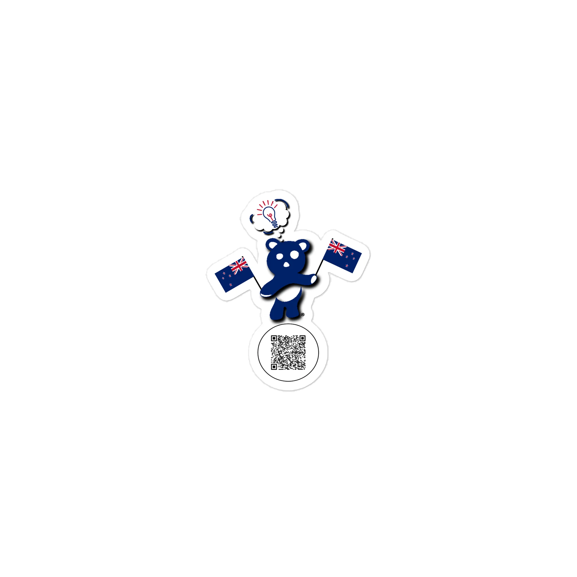 New Zealand — Country Bear Sticker | BehrBrained Media product image (1)