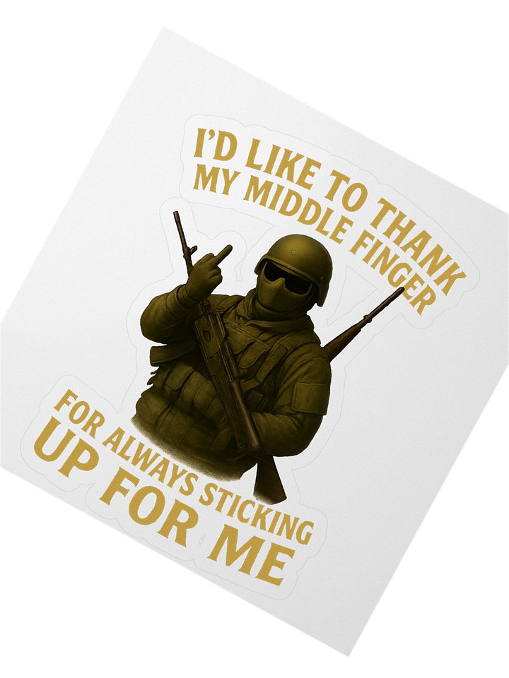 Middle Finger Salute Kiss Cut Stickers product image (2)