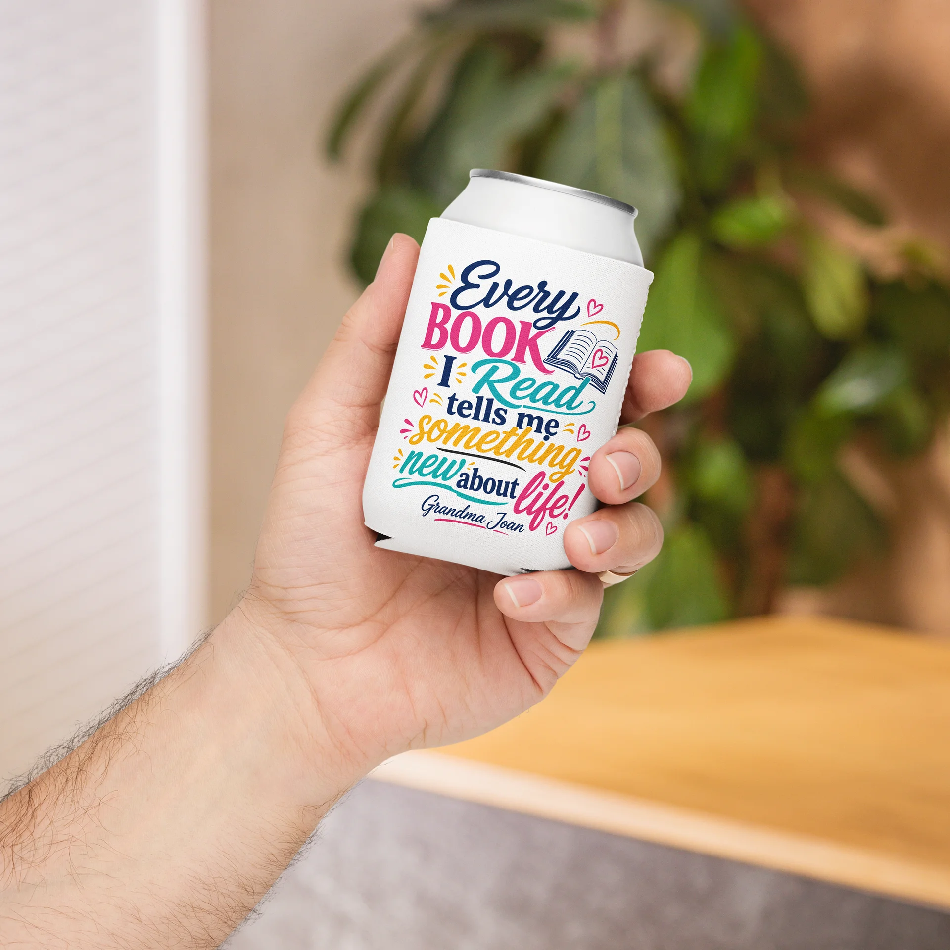 Every Book I Read tells me Something New about life! - Coozie Drink Cooler product image (5)
