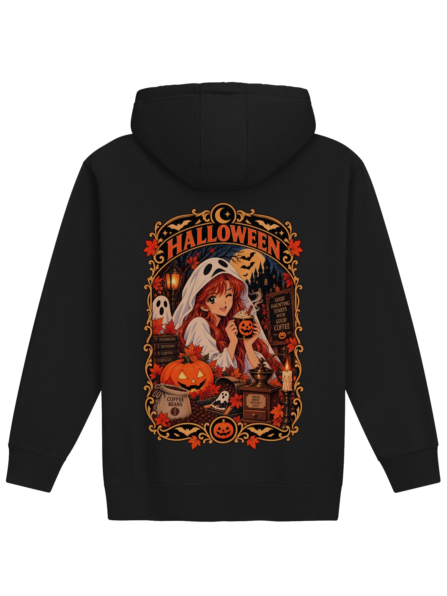 Spooky Ghost Girl & Coffee | Women’s Hoodie product image (12)